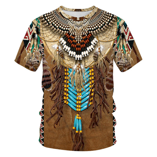 Camiseta Hombre Impresión 3D Paisajes Digitales