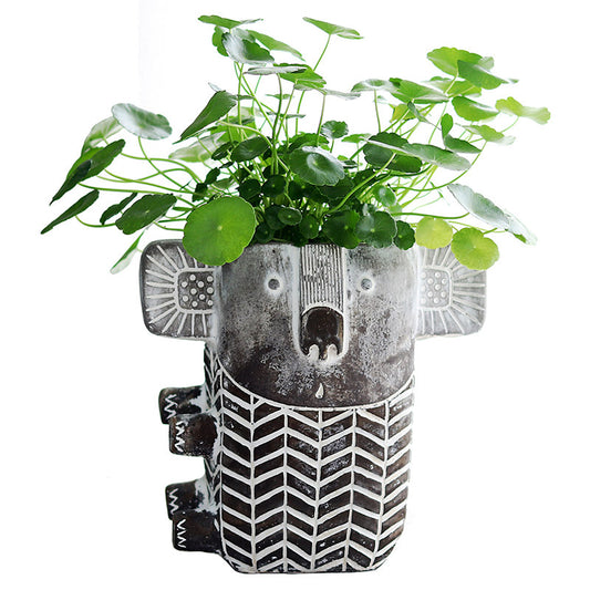 Maceta de Cemento Koala - Diseño Adorable para Suculentas