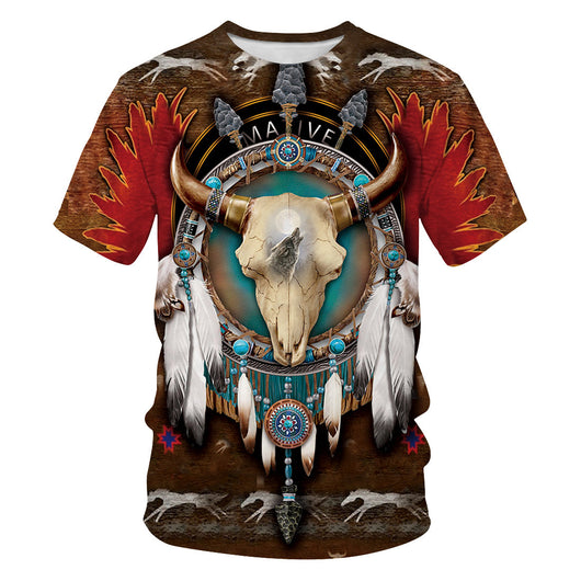Playera Hombre Impresión 3D Paisaje Digital - Image 11