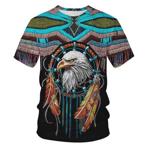 Playera Hombre Impresión 3D Paisaje Digital