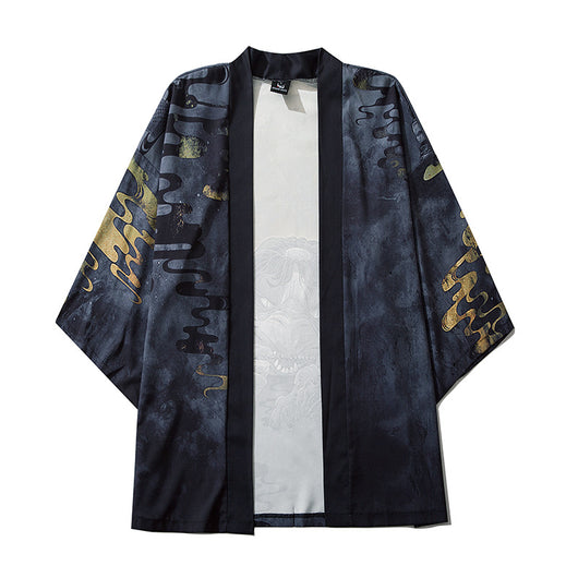 Kimono Cardigan Estilo Demonio Japonés - Chaqueta Vintage Protección Solar Unisex