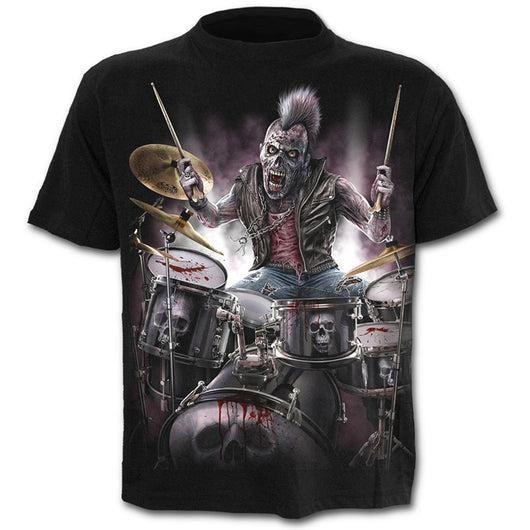 Camiseta Calavera Gótica Estampado Digital - Diseño Europeo Hombre - Image 2