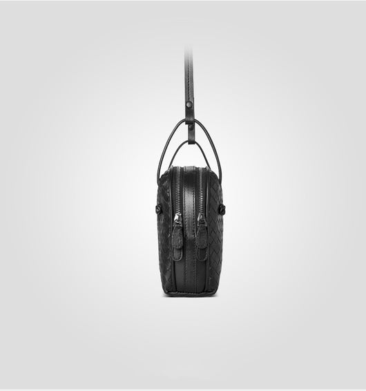 Bolso Crossbody de Cuero Genuino Tejido para Mujer - Elegante Bandolera de Piel de Oveja - Image 8