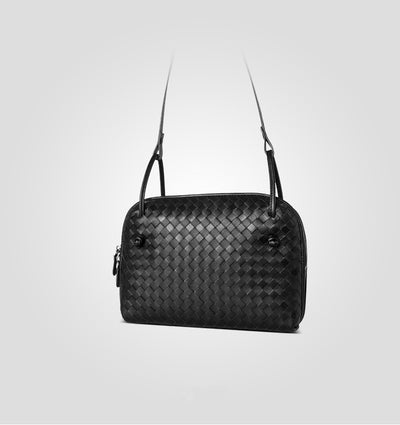 Bolso Crossbody de Cuero Genuino Tejido para Mujer - Elegante Bandolera de Piel de Oveja - Image 9