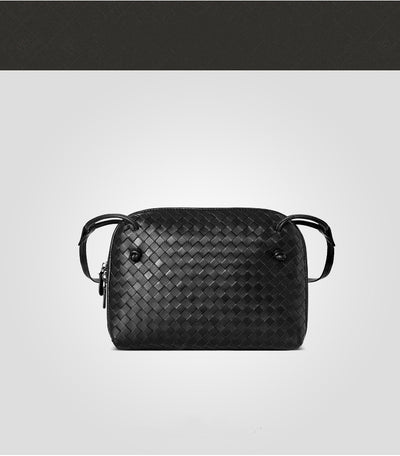 Bolso Crossbody de Cuero Genuino Tejido para Mujer - Elegante Bandolera de Piel de Oveja - Image 5