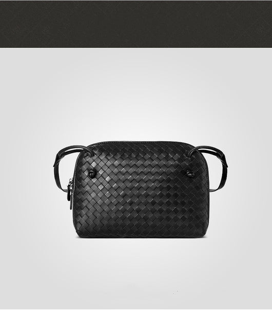 Bolso Crossbody de Cuero Genuino Tejido para Mujer - Elegante Bandolera de Piel de Oveja - Image 5