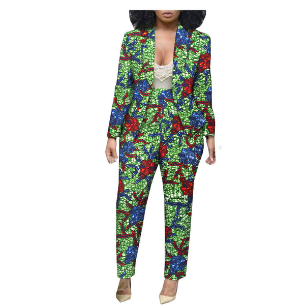 Conjunto Femenino Estampado de Algodón Puro - Talla Grande Casual