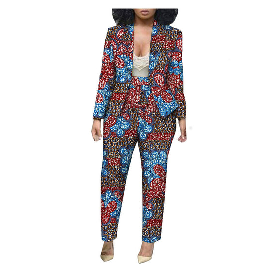 Conjunto Femenino Estampado de Algodón Puro - Talla Grande Casual