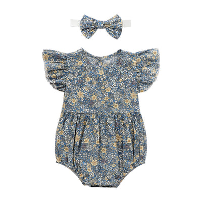Enterizo Floral sin Mangas para Bebé 0-3 Años - Diseño Triangular Cómodo - Image 8
