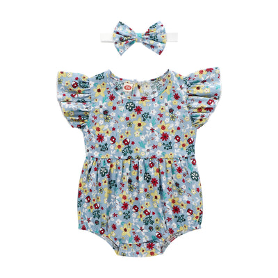 Enterizo Floral sin Mangas para Bebé 0-3 Años - Diseño Triangular Cómodo - Image 11