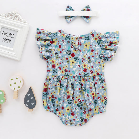 Enterizo Floral sin Mangas para Bebé 0-3 Años - Diseño Triangular Cómodo - Image 18