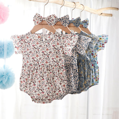 Enterizo Floral sin Mangas para Bebé 0-3 Años - Diseño Triangular Cómodo - Image 20
