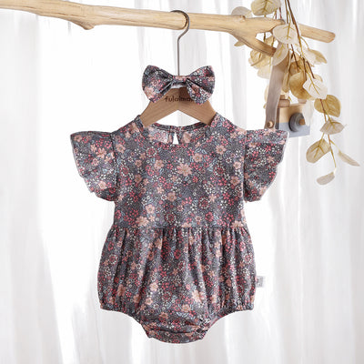Enterizo Floral sin Mangas para Bebé 0-3 Años - Diseño Triangular Cómodo - Image 29