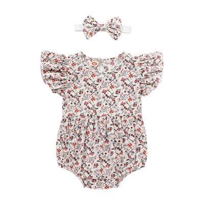 Enterizo Floral sin Mangas para Bebé 0-3 Años - Diseño Triangular Cómodo - Image 5