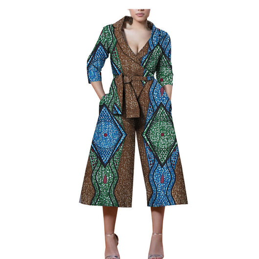Jumpsuit Étnico de Algodón con Estampado Batik - Diseño Casual Africano - Image 17