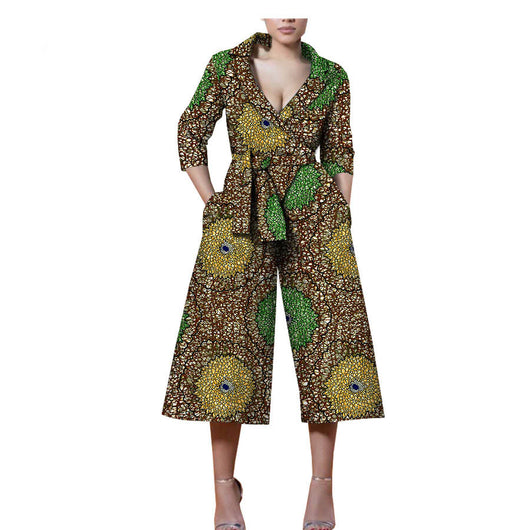 Jumpsuit Étnico de Algodón con Estampado Batik - Diseño Casual Africano - Image 15