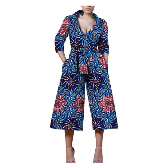 Jumpsuit Étnico de Algodón con Estampado Batik - Diseño Casual Africano - Image 24