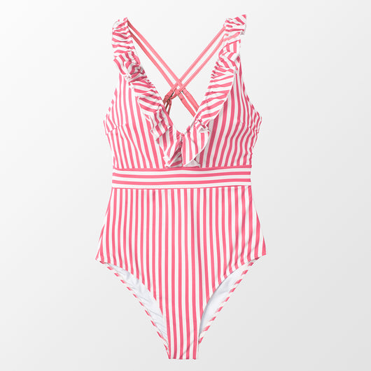 Traje de Baño Premamá Embarazo con Soporte Abdominal y Borde de Loto - Image 10