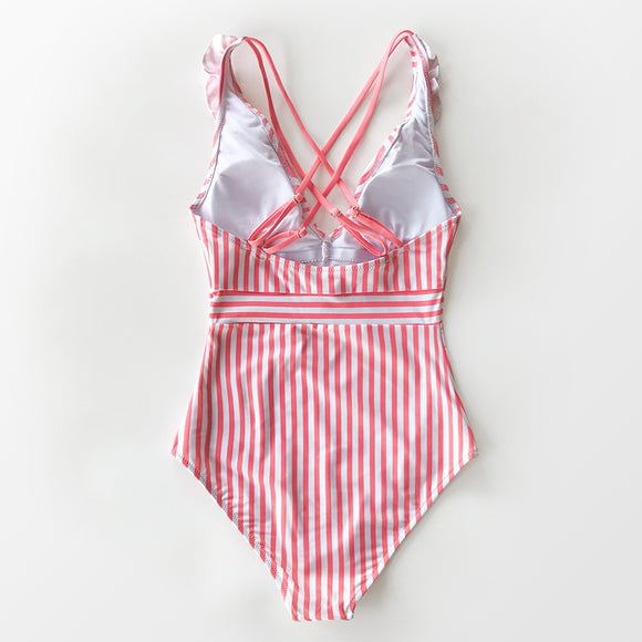 Traje de Baño Premamá Embarazo con Soporte Abdominal y Borde de Loto