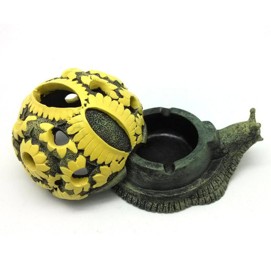 Cenicero Decorativo 3D de Resina - Tortuga y Caracol para el Hogar - Image 2