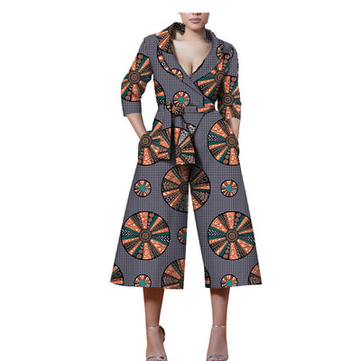 Jumpsuit Étnico de Algodón con Estampado Batik - Diseño Casual Africano - Image 11