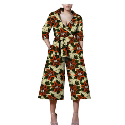 Jumpsuit Étnico de Algodón con Estampado Batik - Diseño Casual Africano - Image 9