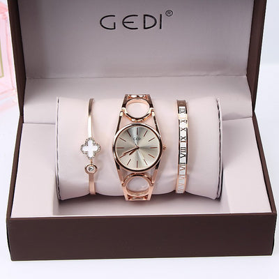 Reloj de Moda para Mujer con Set de Pulsera - Diseño Hueco Elegante - Image 2