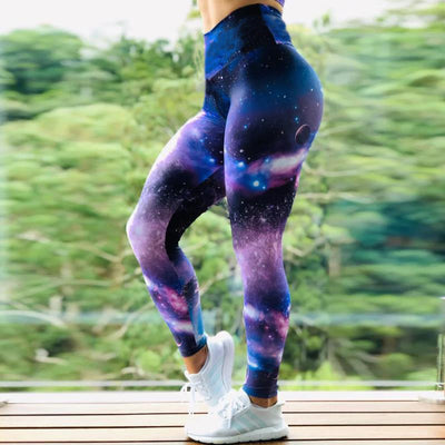 Leggings Deportivos de Cintura Alta con Patrón de Tinta Abstracta y Máxima Elasticidad - Image 8