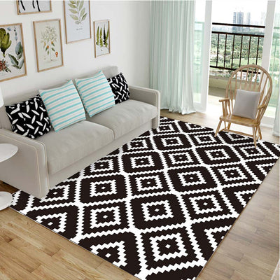 Tapete Moderno Blanco y Negro para Sala, Dormitorio y Entrada - Diseño Europeo