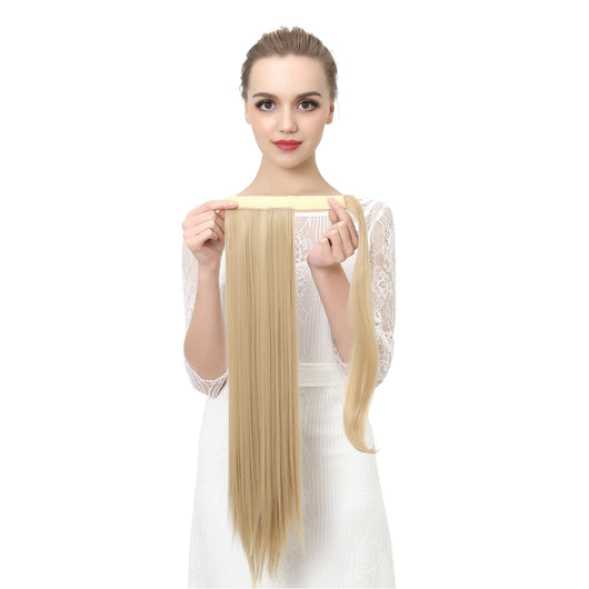Coleta Postiza de Seda Mate Realista Cabello Liso Largo con Velcro - Image 30