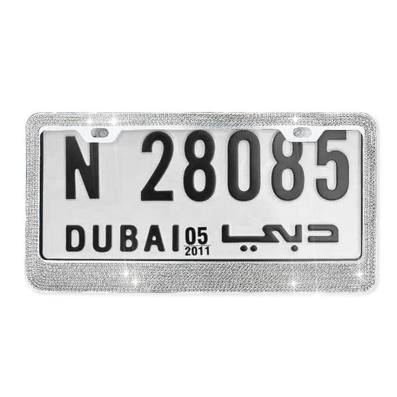 Marco Cromado Diamante para Placas Vehiculares