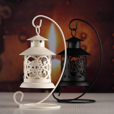 Portavelas Decorativo de Hierro Forjado Estilo Europeo - Regalo Romántico para Parejas