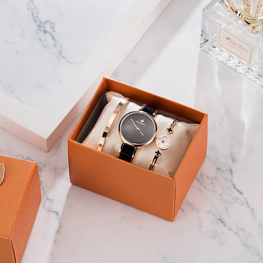 Reloj Elegante Mori Versión Coreana con Pulsera de Diamantes Completos
