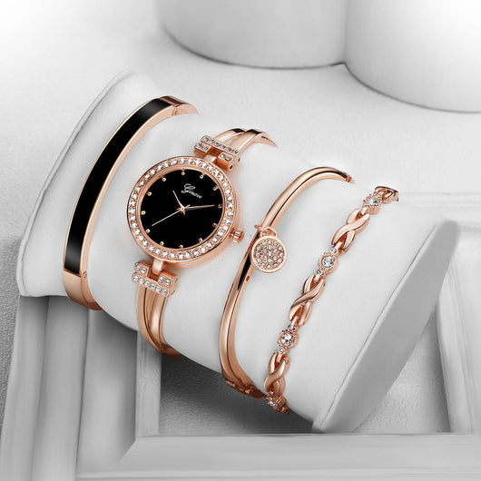 Conjunto de 4 Piezas: Reloj de Cuarzo Elegante para Mujer - Image 12