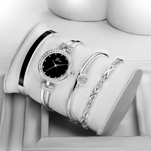 Conjunto de 4 Piezas: Reloj de Cuarzo Elegante para Mujer - Image 2