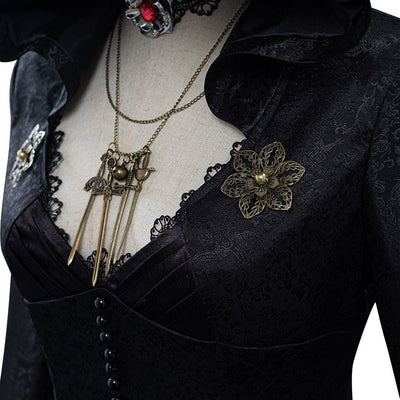 Disfraz de Vampiresa Elegante - Traje Completo para Halloween y Carnaval - Image 8