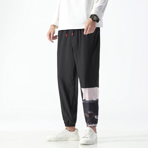 Pantalones Cortos Casuales Estilo Chino con Estampado para Hombre