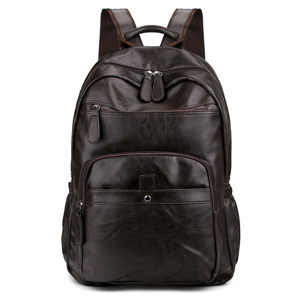 Mochila de Cuero Sintético Grande - Diseño Casual Minimalista
