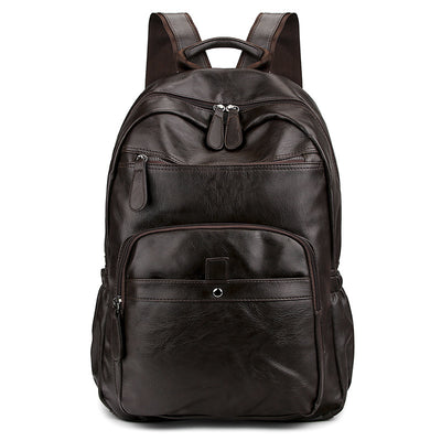 Mochila de Cuero Sintético Grande - Diseño Casual Minimalista