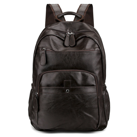 Mochila de Cuero Sintético Grande - Diseño Casual Minimalista