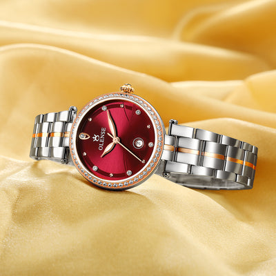 Reloj de Acero Inoxidable para Mujer con Calendario - Image 3