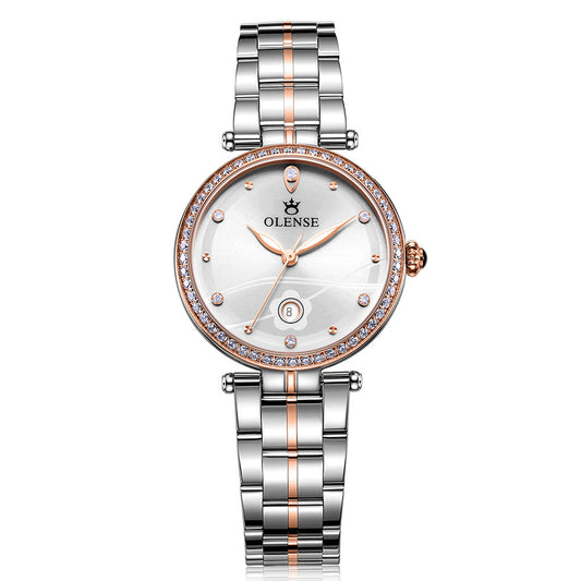 Reloj de Acero Inoxidable para Mujer con Calendario