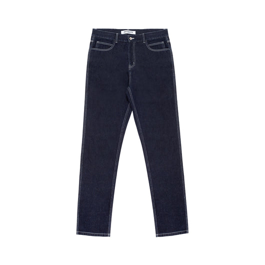 Jeans Azules Holgados con Costuras Contrastantes y Lavado Raw - Image 8