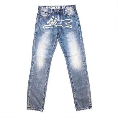 Pantalones Vaqueros Azul Lavado y Blanco para Hombre - Image 9