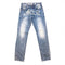 Pantalones Vaqueros Azul Lavado y Blanco para Hombre