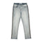 Distressed Blue Straight-Leg Jeans with Side Closure - Trendy Urban Style