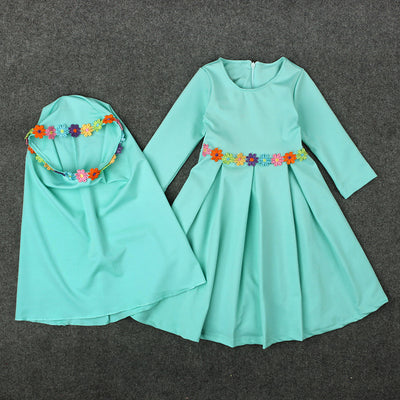 Vestido Largo Musulmán de Manga Larga para Niñas - Colección Primavera Otoño - Image 14