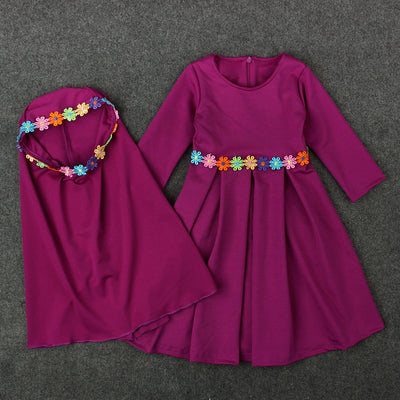 Vestido Largo Musulmán de Manga Larga para Niñas - Colección Primavera Otoño - Image 2