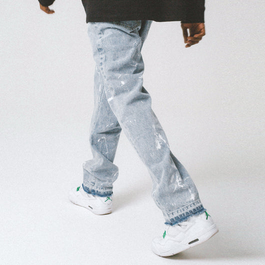 Jeans Rectos Azul Desgastado con Detalles Rotos - Estilo Street - Image 8