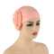 Conjunto de Gorras Islámicas con Trenzas Laterales y Diamantes - Tela de Seda de Leche Monocromática